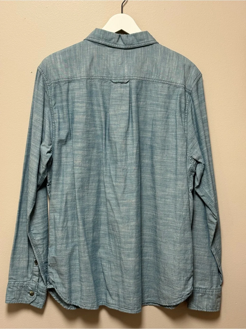 The North Face—Men's Light Blue/Green Button-Up Shirt—Large